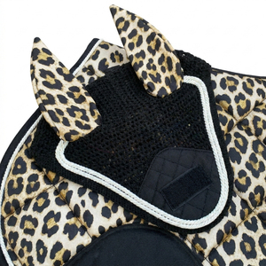 English Saddle Pad Set with <b>Brushing</b> <b>Boots</b> Wither Clearance Pad Anatomical Leg Protection <b>Boots</b> fly veil for Professional Riding - Product Image 4