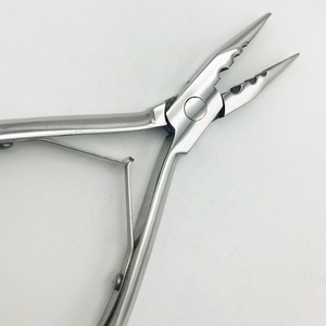 Pince 3 trous Pince professionnelle pour cheveux humains Pince en acier inoxydable Micro perles Outils d'extension de cheveux Pince Logo personnalisé - Product Image 5