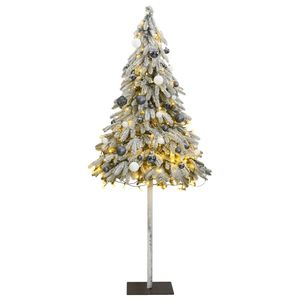 Sapin de Noël artificiel de 70,9 pouces avec 300 LED et boules, effet flocon de neige, pour décorations de Noël - Product Image 1