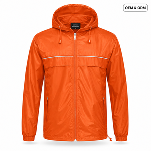 Custom Men's Thin Lightweight Hooded Soft Shell Waterproof Windproof <b>Jacket</b> OEM ODM Private Label Front All Seasons - Product Image 1