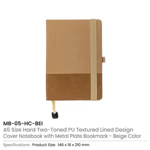 Carnets en cuir de style minimaliste format A5, couverture rigide, journal en PVC avec marque-page en métal portable - Product Image 4