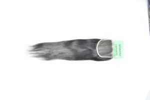 Extensiones de Cabello Remy 100% de Alta Calidad, Cierre 5*5 HD de la Mejor Calidad, Cabello Humano Virgen Liso de Doble Trama, Color Oscuro - Product Image 6