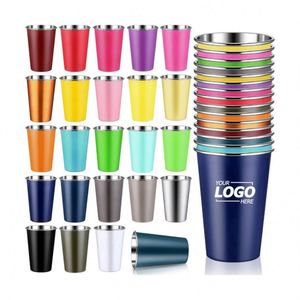 Gobelet empilable en acier inoxydable personnalisé, gobelet en métal incassable pour bar, camping, voyage et cadeaux promotionnels - Product Image 1