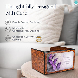 Luxury Handmade Wood Cremation <b>Box</b> for <b>Ashes</b> Natural Hardwood Funeral Urn with Secure Closure Personalized Memorial Wooden Urn - Product Image 6