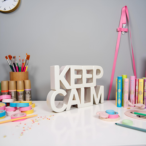 Décoration de table créative en bois d'ingénierie peint en blanc, pièce décorative élégante pour le bureau, idéale comme cadeau ou pour la décoration du salon - Product Image 2