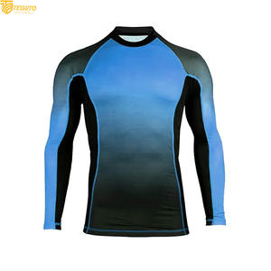 Camiseta de Compresión de Manga Larga Personalizada para Hombre, para BJJ, MMA, Fitness, Grappling, Sublimada con Degradado, Ropa de Entrenamiento - Product Image 4