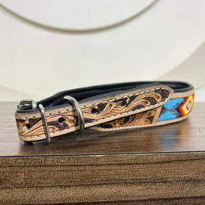 Collares de perro para mascotas de cuero genuino duradero suave y cómodo de lujo de alta resistencia, Collar para mascotas con cuentas de cuero mecanizado a mano de último diseñador - Product Image 6