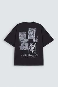 Camiseta Oversize de Moda para Hombre, Ajuste Holgado, Algodón, Estilo Urbano, Estampado Gráfico, Liso, Personalizado, Venta al por Mayor - Product Image 3