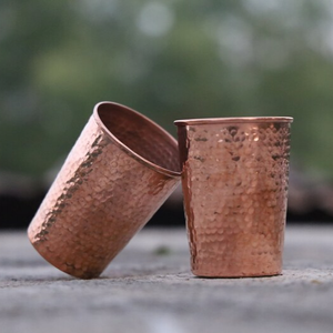 Verres en cuivre martelé réutilisables, emballage personnalisé pour la maison, les restaurants, les mariages et les fêtes - Product Image 1