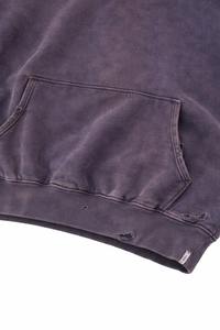 Hoodie vintage personnalisé en coton épais délavé et déchiré avec boutons, style streetwear – Fabricant en gros de hoodies et de sweat-shirts - Product Image 4