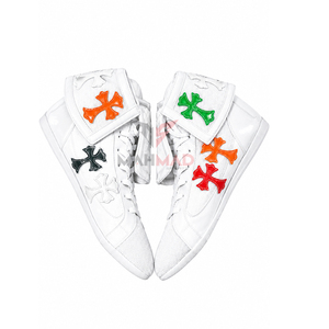 Chaussures de boxe en cuir premium, gants d'entraînement et de sparring durables de haute qualité, chaussures de boxe avec croix multiples - Product Image 1