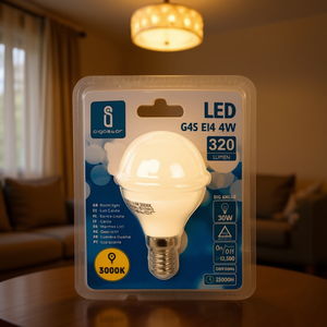 Lampadina LED G45 E14 4W 3000K Luce Calda 320 Lumen Ampio Angolo 25000H - Product Image 3