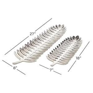 <b>Silver</b> Leaf <b>Trays</b> For Parties Dining Tableware Setting Food Grade Decorative Metal <b>Tray</b> Handmade Custom design Serving <b>Tray</b> 2026 - Product Image 2