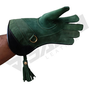 Guantes de Cetrería de Cuero Genuino de Doble Capa de Alta Calidad con Logotipo Personalizado, Ecológicos, para las Cuatro Estaciones, Protección hasta el Codo, para Halcón - Product Image 3