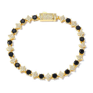 Pulsera de Lujo en Plata 925 con Baño de Rodio, Cristales Negros y Diseño de Estrella con Engaste de Garras, Joyería para Mujer para Fiestas - Product Image 3