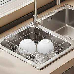Escurridor de Platos Sobre el Fregadero OEM ODM, Acero Inoxidable, Accesorios de Cocina, Colador de Fregadero, <span class=keywords><strong>Cesta</strong></span> de Drenaje - Product Image 1
