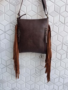 Bolso de Hombro de Cuero con Flecos Estilo Bohemio Vintage, Diseño Artesanal, Piel de Vaca, Moda 2026 - Product Image 3