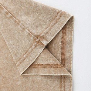 Camiseta de Moda para Hombre y Mujer, Larga, Holgada, Lavada al Ácido, 100% Algodón, Personalizable, para Impresión de Logotipo - Product Image 4