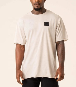 Camisetas de temporada de verano para hombre, camiseta de gran tamaño, Camiseta lisa de algodón - Product Image 5