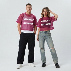 เสื้อครอปทรงบ็อกซี่สไตล์สตรีทแวร์ ลายซับลิเมชั่น ปักลายทักเกิลทวิลล์ ดีไซน์แฟชั่น เสื้อเจอร์ซีย์ฟุตบอลตาข่ายสำหรับผู้หญิง - Product Image 2