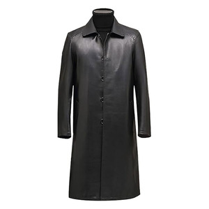 Abrigo Largo de Cuero para Hombre, de Alta Calidad, con Logotipo Personalizado, Abrigo Largo de Cuero para Hombre, Nueva Llegada de Invierno 2026 - Product Image 1