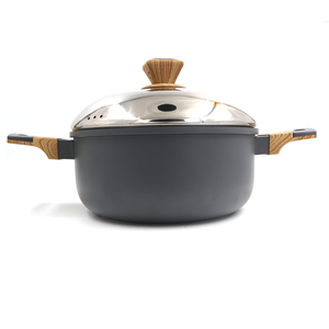 Cacerola Antiadherente Premium con Revestimiento de Granito, Cuerpo de Aluminio Duradero, Tapa de Vidrio Templado, Asas Laterales Resistentes al Calor - Product Image 1