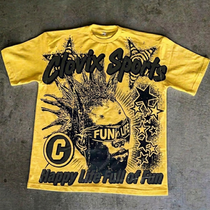 CLOVIX SPORTS Custom Streetwear Mens Over Sized <b>TShirt</b> Graphic Print Custom Logo Cotton Tee Short Sleeves Wholesale - Product Image 4