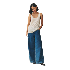 <b>Women</b> <b>Knitted</b> Cotton <b>Tank</b> <b>Top</b> Scoop Neck Solid Color Casual Breathable <b>Tops</b> Regular Length - Product Image 1