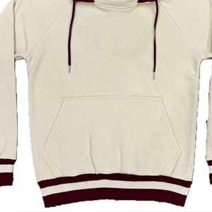 เสื้อฮู้ดดี้สีครีมสำหรับมหาวิทยาลัย แต่งขอบสีแดงเลือดหมู พิมพ์ลาย "NUPE" ด้านหลัง ทรงปกติ แขนยาว เสื้อสเวตเชิ้ตสำหรับใส่ลำลองในฤดูใบไม้ร่วง - Product Image 2