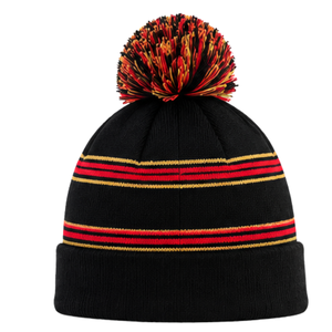 Premium Knitted <b>Pom</b> <b>Pom</b> Beanie <b>Hat</b> Custom Embroidery Winter Warm Cuffed Cap Sports Headwear Outdoor Fashion Accessory Wholesale - Product Image 2