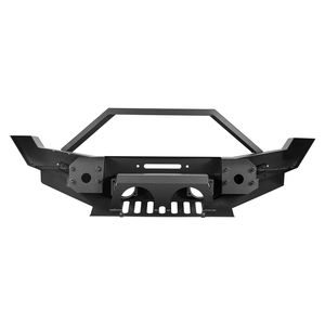 Heavy Duty Steel Front Bumper for 2007-2018 Wrangler JK/JKU 2PCS <b>LED</b> <b>Light</b> <b>Bars</b> with Winch Plate Off-Road Lighting Product - Product Image 3