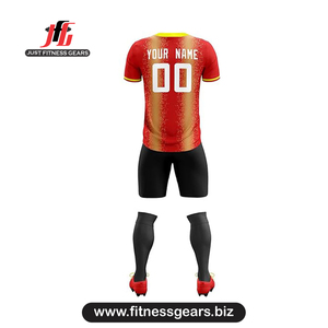 ชุดเสื้อเจอร์ซีย์แบบกำหนดเองของ Just Fitness Gears มีหลายสีให้เลือก สำหรับผู้ใหญ่ทั้งชายและหญิง ระบายเหงื่อได้ดี พิมพ์ลายแบบ Sublimated เอวยางยืด - Product Image 2