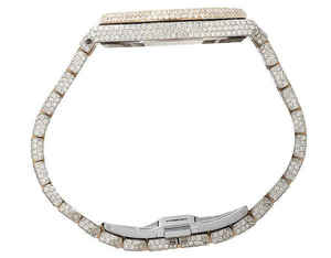 Montre de luxe pour homme BOJ A.P.42 à cadran à aiguilles, mouvement automatique, bicolore, avec diamants VVS et moissanite, boîtier en alliage, bracelet en acier inoxydable, prix bas - Product Image 4