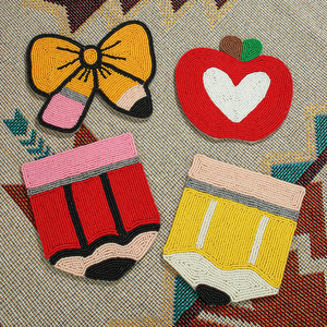 Handmade Rustic Glass Bead Cocktail Coasters <b>Table</b> <b>Protection</b> for Coffee <b>Table</b> Unique Indian Decorative Accessory - Product Image 5