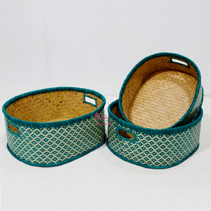 Handmade <b>Rattan</b> <b>Storage</b> <b>Baskets</b> Set Round Minimalist Style Wall Mounted Durable for Living Room & Kitchen Organization - Product Image 4