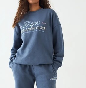 Women's <b>Lounge</b> Tracksuit Set Soft Sweatshirt and Matching <b>Trousers</b> Private Label Supplier Tracksuit with Ribbed Cuff & Hem - Product Image 4