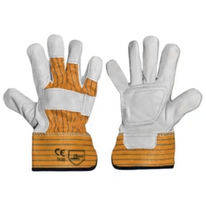 Guantes de Trabajo de Cuero de Cabra Reforzados con Forro de Felpa, Certificación CE, Antideslizantes y Resistentes al Calor - Product Image 5