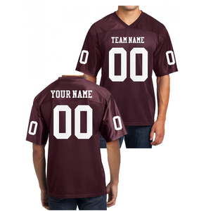 Maillot de football américain XL en gros – T-shirt décontracté en flanelle, vêtement de sport respirant en maille, tenue d'été brodée - Product Image 1