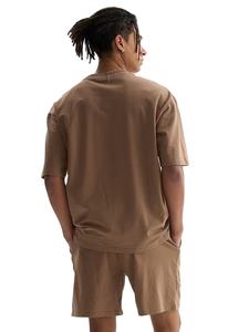 Conjunto de Dos Piezas de Verano, Camiseta Corta Informal de Algodón Puro de Primera Calidad y Pantalones Cortos, Unisex, Cuello Redondo, Totalmente de Algodón - Product Image 5