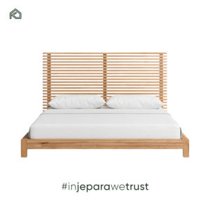 Base de Cama Moderna Minimalista de Madera de Teca Sólida, Duradera, con Tamaño Personalizable, para Apartamentos, Hoteles y Dormitorios - Product Image 3
