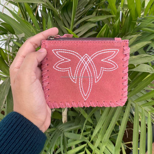 Gran Venta de billetera pequeña Vintage para mujer, monedero de lujo de cuero genuino con cremallera, tarjetero, bota, puntada, gamuza para niñas - Product Image 2