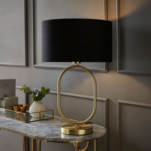 KS International <b>Gold</b> Metal Mid Century Decorative <b>Table</b> Lamp Type-C Electric Light Handmade for Living Room <b>Bedside</b> Use for - Product Image 2