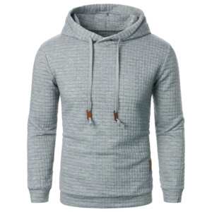 Sweat-shirt en polaire à capuche rouge pour homme, coupe ample, manches longues, couleur unie, tricoté en polyester, vêtement décontracté d'hiver 2027 - Product Image 6