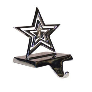 Hot Sale Wood Base Aluminium Top Christmas Stocking Holder For Hanging Decorative Use Xmas Stocking Holder With Silver Tree Top - Product Image 1