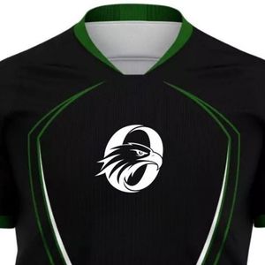 เสื้อฟุตบอลแขนสั้นสีดำและสีเขียว ทรงพอดีตัว ระบายอากาศได้ดี เหมาะสำหรับการฝึกซ้อมและการแข่งขันของทีม - Product Image 3