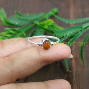 Bague en argent sterling 925 de qualité supérieure avec cornaline rouge, design artisanal, bague en pierre précieuse, bijoux en cornaline, cadeau de Noël - Product Image 6