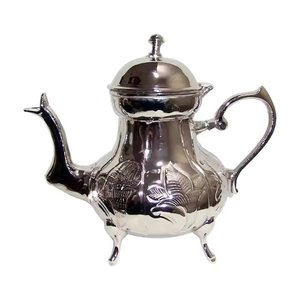 Théière marocaine de style arabe en acier inoxydable et laiton, faite à la main, couleur et logo personnalisables, vaisselle de haute qualité - Product Image 2