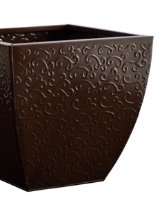 Maceta Cuadrada Decorativa, Maceta para Jardín con Diseño en Relieve y Acabado Patinado - Product Image 5