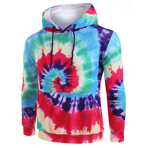 Sweat-shirt à capuche unisexe tendance, tie-dye lumineux, avec capuche et poche, idéal pour un style streetwear décontracté, sweat-shirt pour homme - Product Image 1