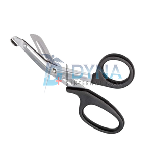 Tijeras para Vendajes de Alta Calidad de 16 cm / 6 1/4 Pulgadas, Anillos de Plástico Negro, Instrumentos Ortopédicos con Certificación CE - Product Image 2